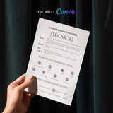 Tarjetas Editables de Proceso de Curación y Cuidados Posteriores (Canva | Digital)