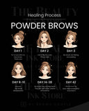 PowderBrows | Tarjetas de Cuidado Posterior en INGLÉS (Producto Digital)