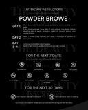 PowderBrows | Tarjetas de Cuidado Posterior en INGLÉS (Producto Digital)