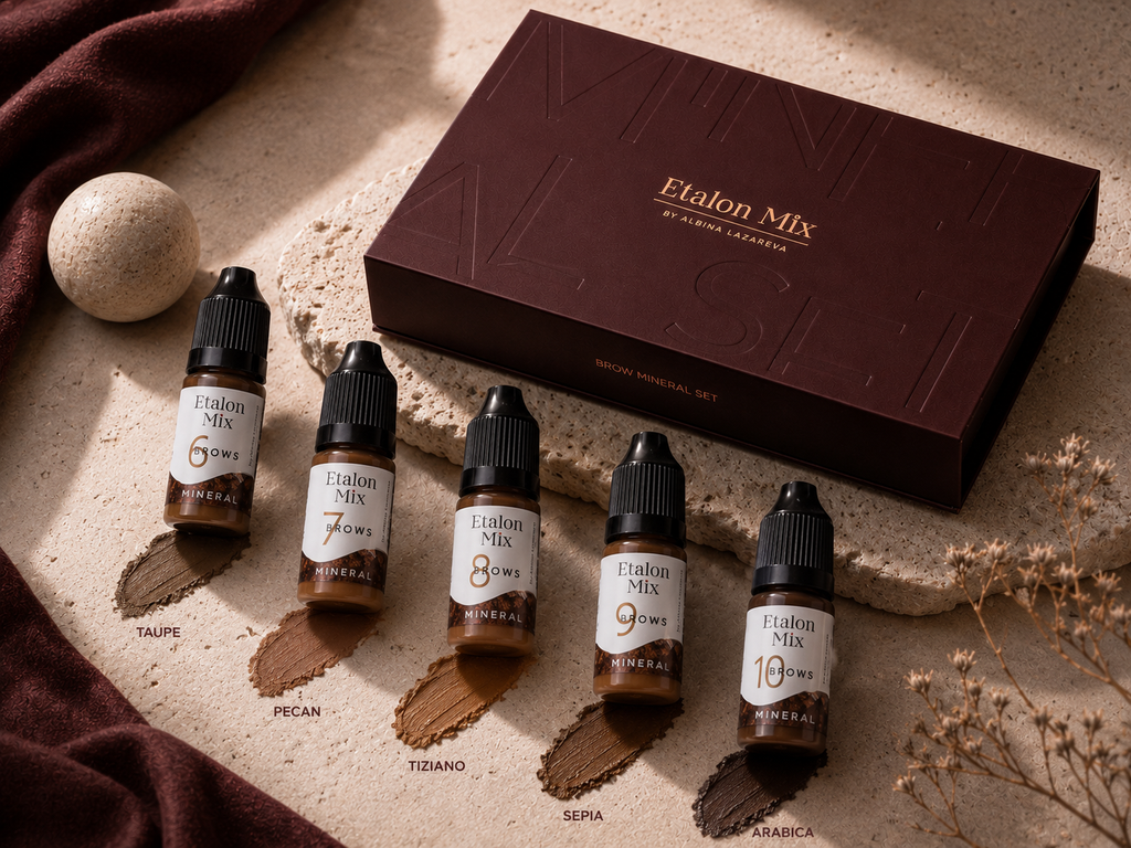 Etalon Mix - Mineral Eyebrow Pigment Set 5pcs