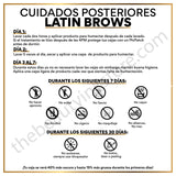 Tarjetas de Cuidados Posteriores LatinBrows 50pzs